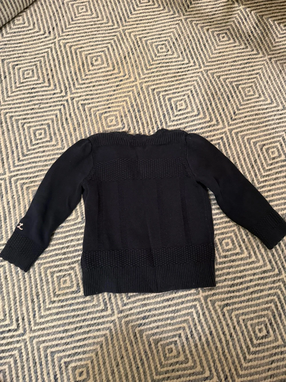 Polo Ralph Lauren Navy Cardigan with Floral Embroidery